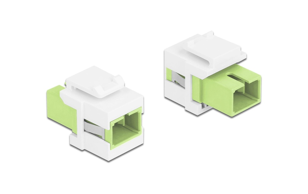 Delock Module Keystone Prise SC à prise SC Vert citron / Blanc
