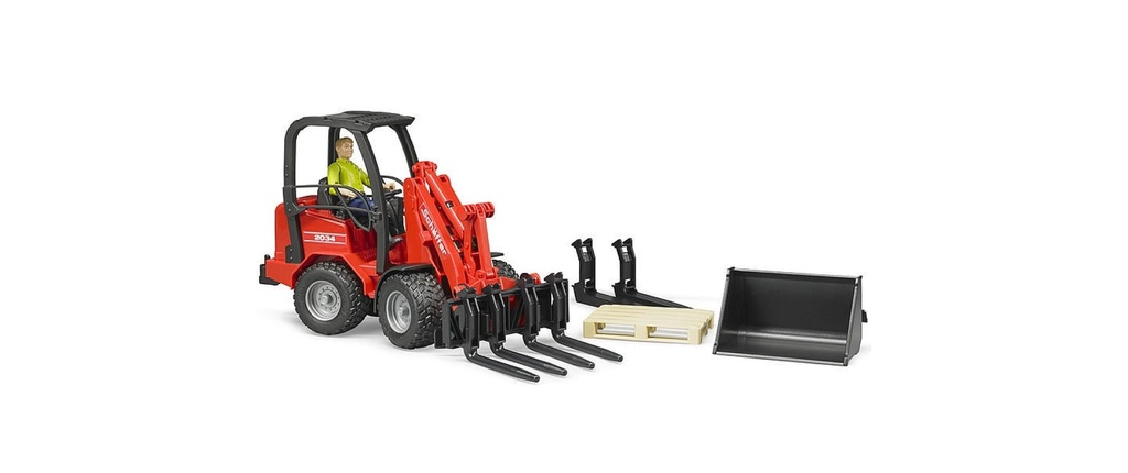 Bruder Spielwaren Véhicules agricoles Schäffer Yard loader 2034 + accessoires