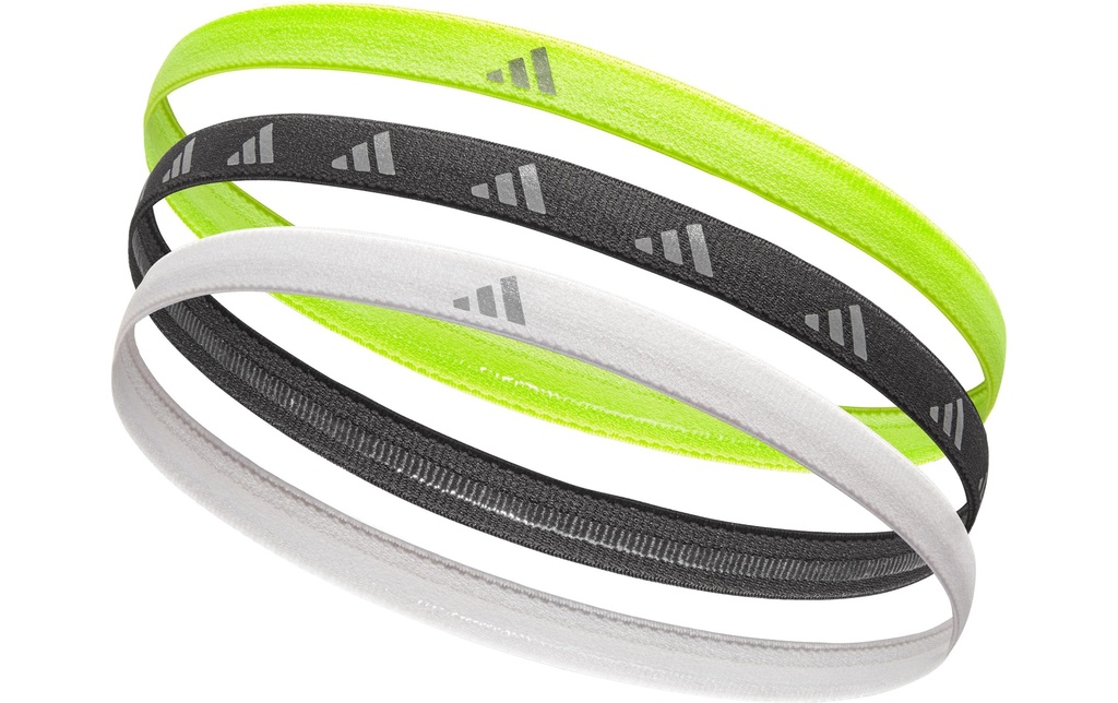 adidas Hairbands Lucid Lemon, Noir, Argent
