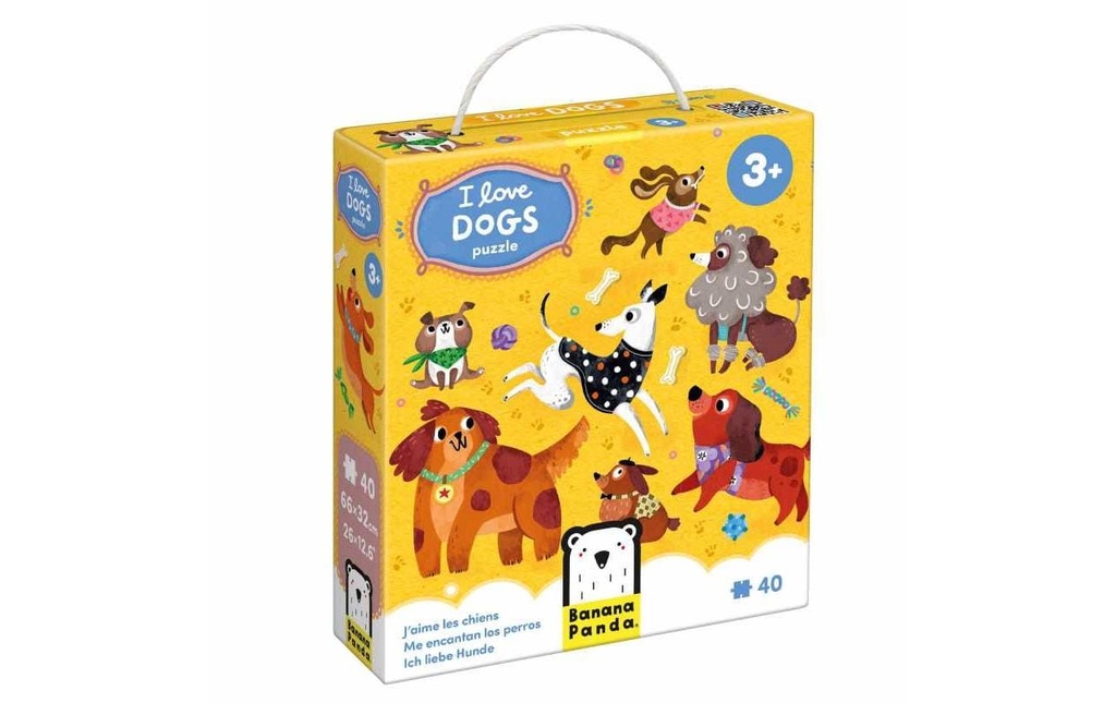 Banana Panda Puzzle J'aime les chiens Puzzle 40 pièces carton