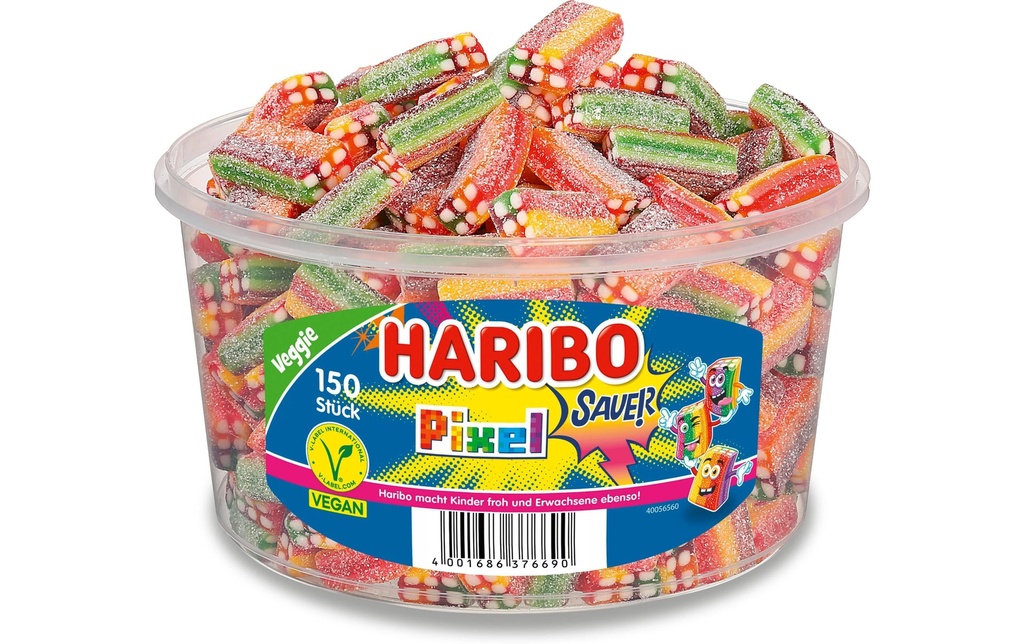 Haribo Bonbons gommeux Boîte de pixels 1200 g