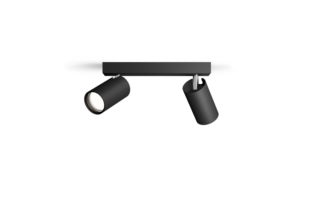 Philips Spot encastré Idris GU10, IP44 Noir, sans ampoule