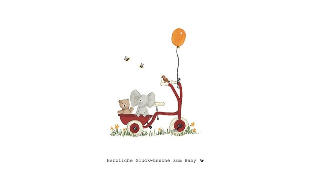 Cart Carte de félicitations Naissance 12 x 17 cm