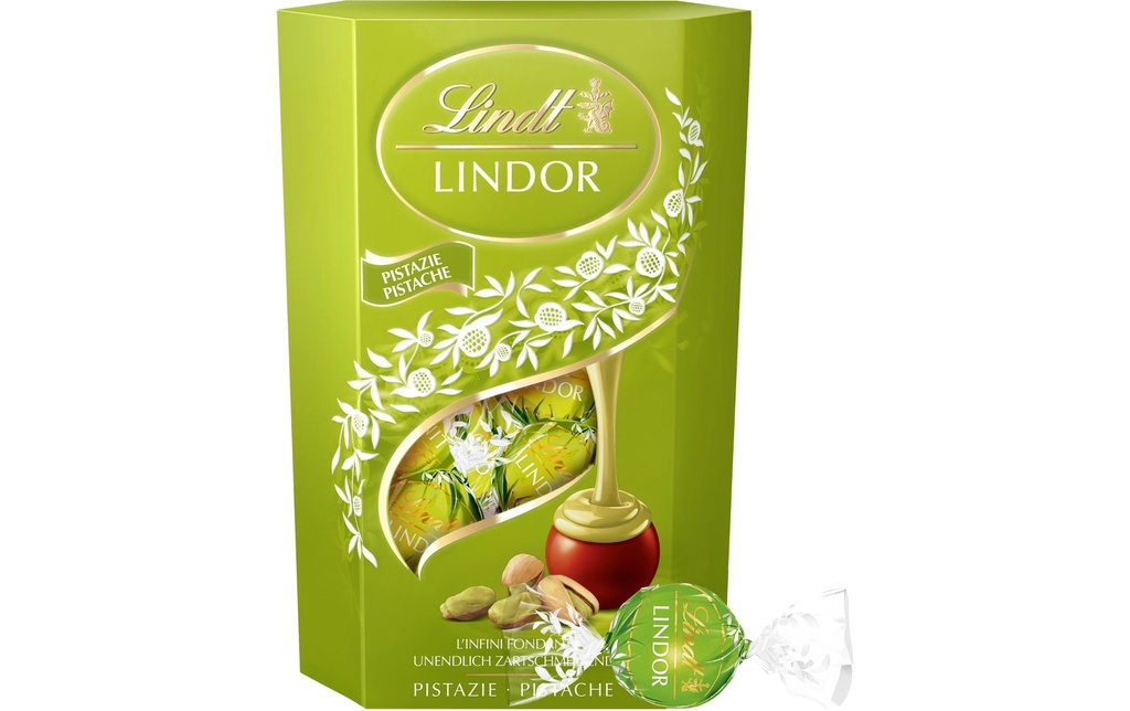 Lindt Pralines au chocolat Boules Lindor Pistache 200 g