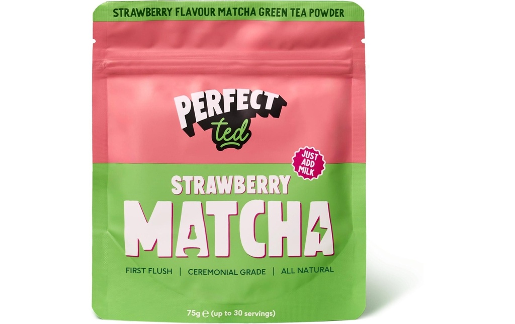 Perfect Ted Poudre de matcha à la fraise 75 g