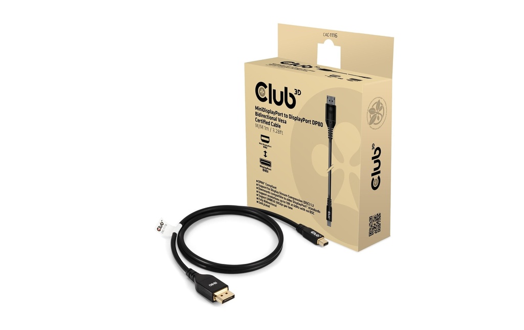 Club 3D Câble CAC-1116 Mini DisplayPort - DisplayPort, 1 m