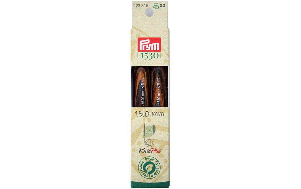 Prym 1530 Pointes d'aiguilles à tricoter Natural, long 15.00 mm, 12.8 cm