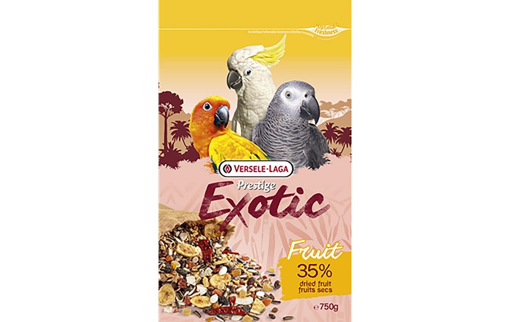 Versele Laga Nourriture pour oiseaux d'ornement Mélange de fruits exotiques pour perroquets, 750 g