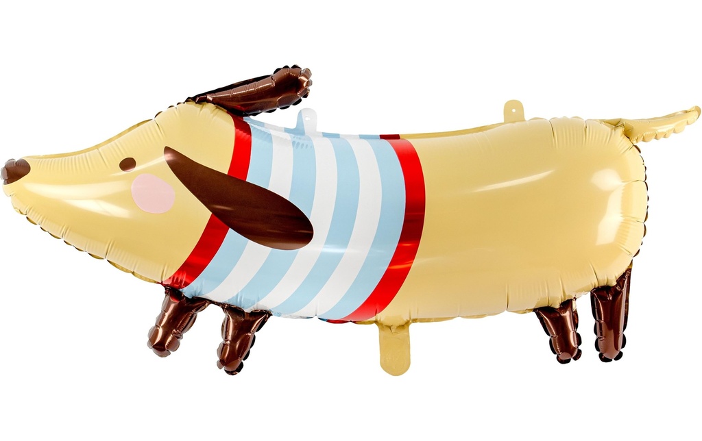 Partydeco Ballon en aluminium Dachshund Brun