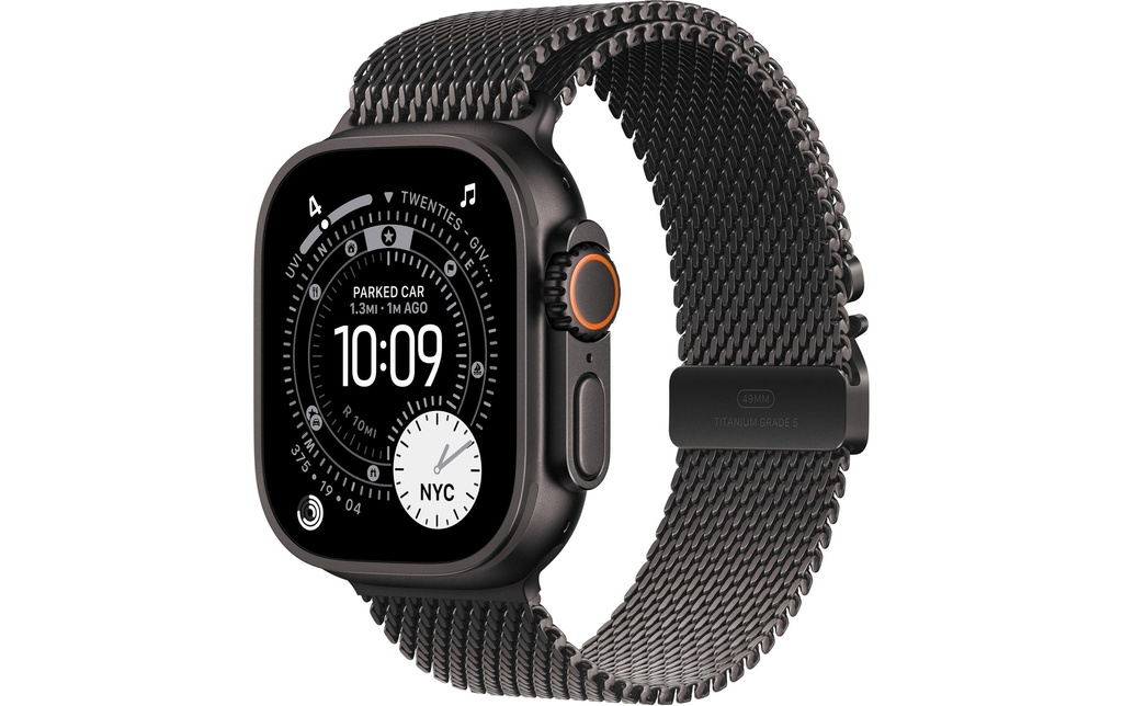 Apple Watch Ultra 3 Black Titanium Milanese Loop S