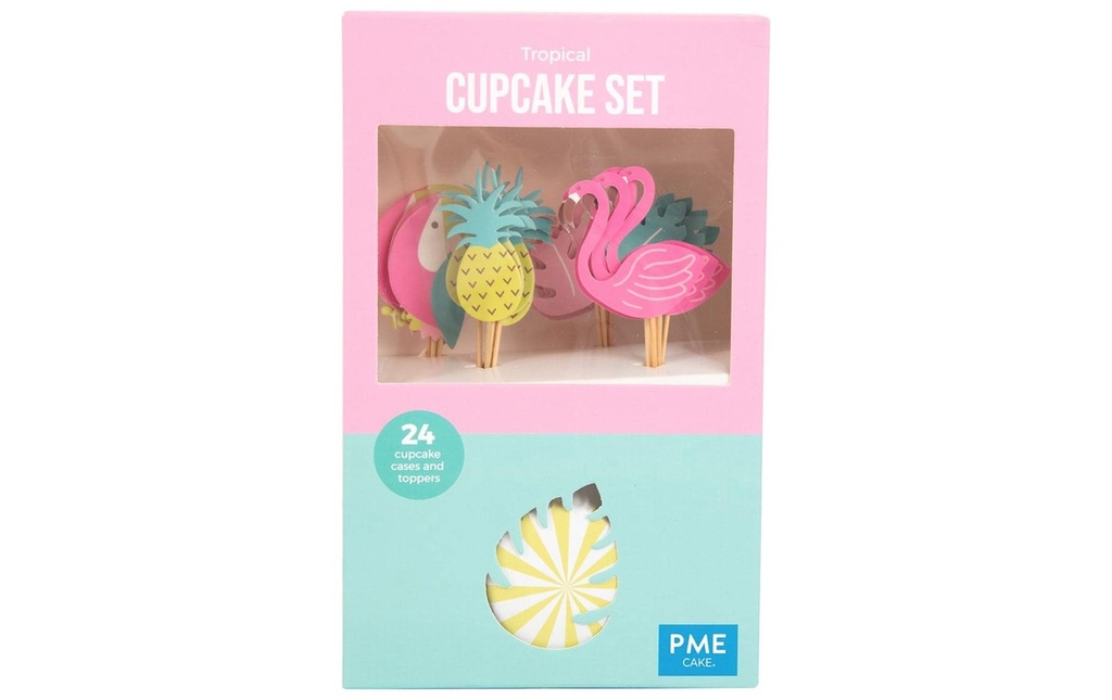 PME Set de cupcakes Tropical 24 Pièce/s