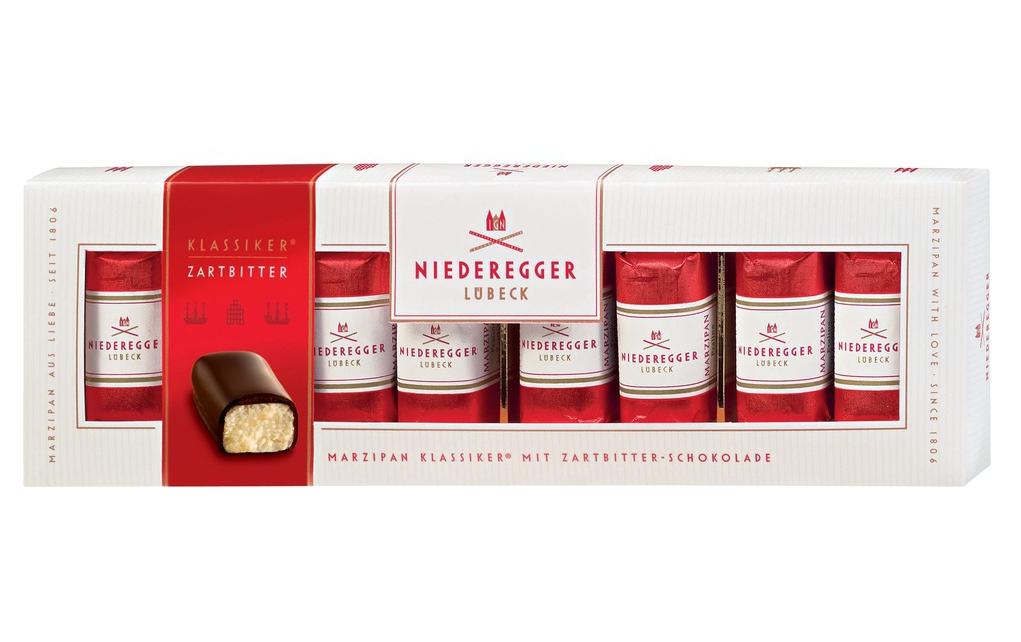 Niederegger Pralines classiques au massepain et au chocolat noir 100 g