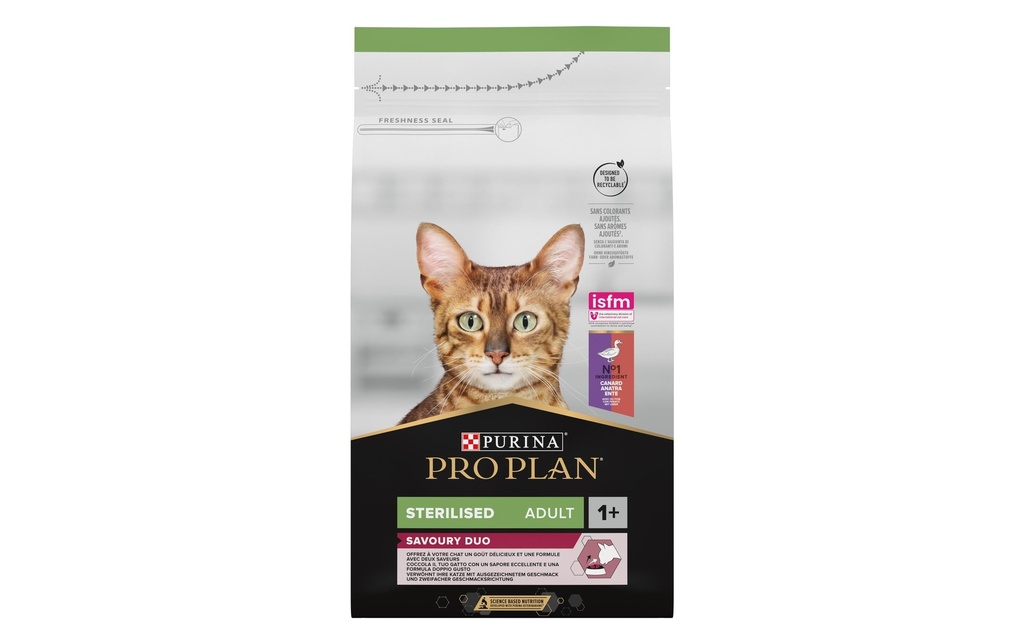 Purina Pro Plan Alimentation sèche Stériles . Savoury Duo Adult canard & foie 3 kg