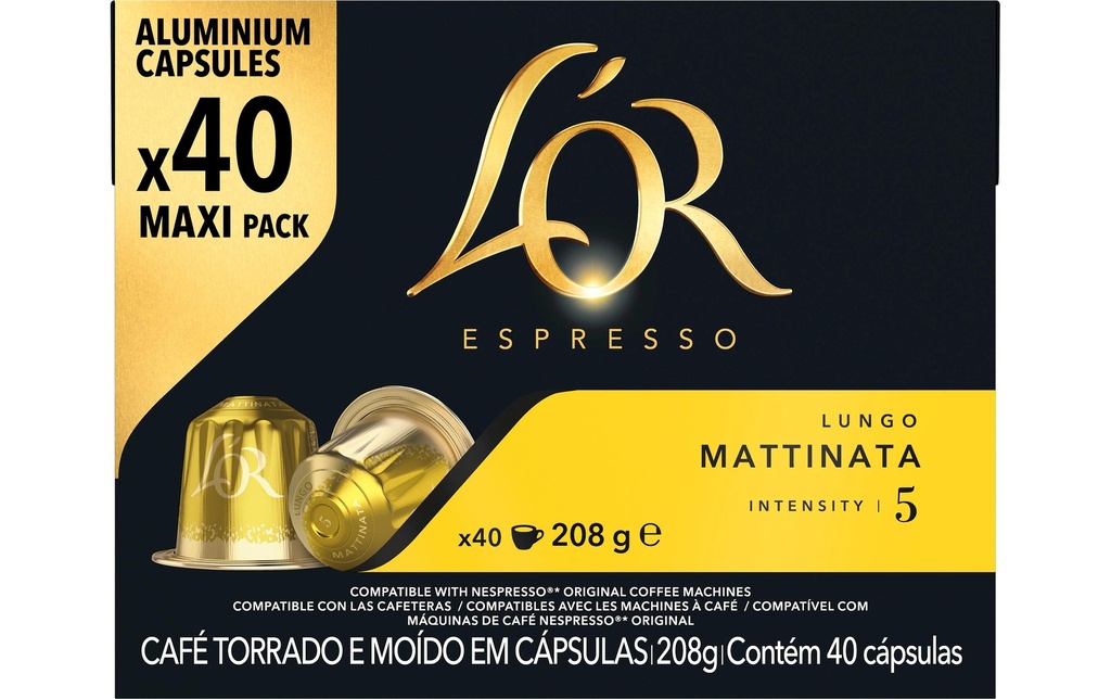 L'Or Capsules de café Mattinata 40 pièces