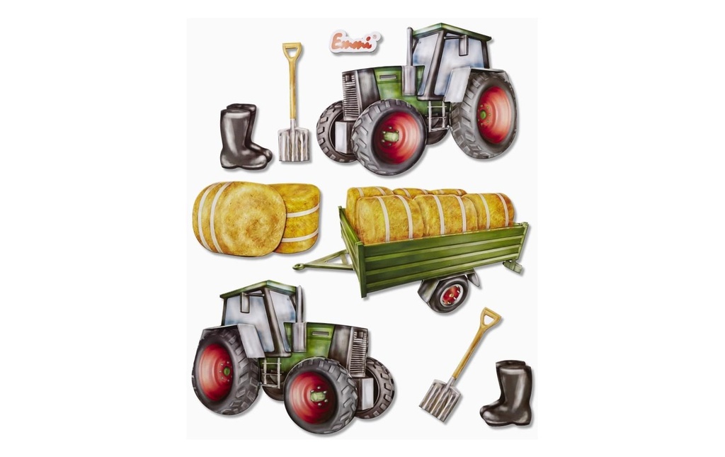 HobbyFun Autocollant 3D Tracteur 1 feuille