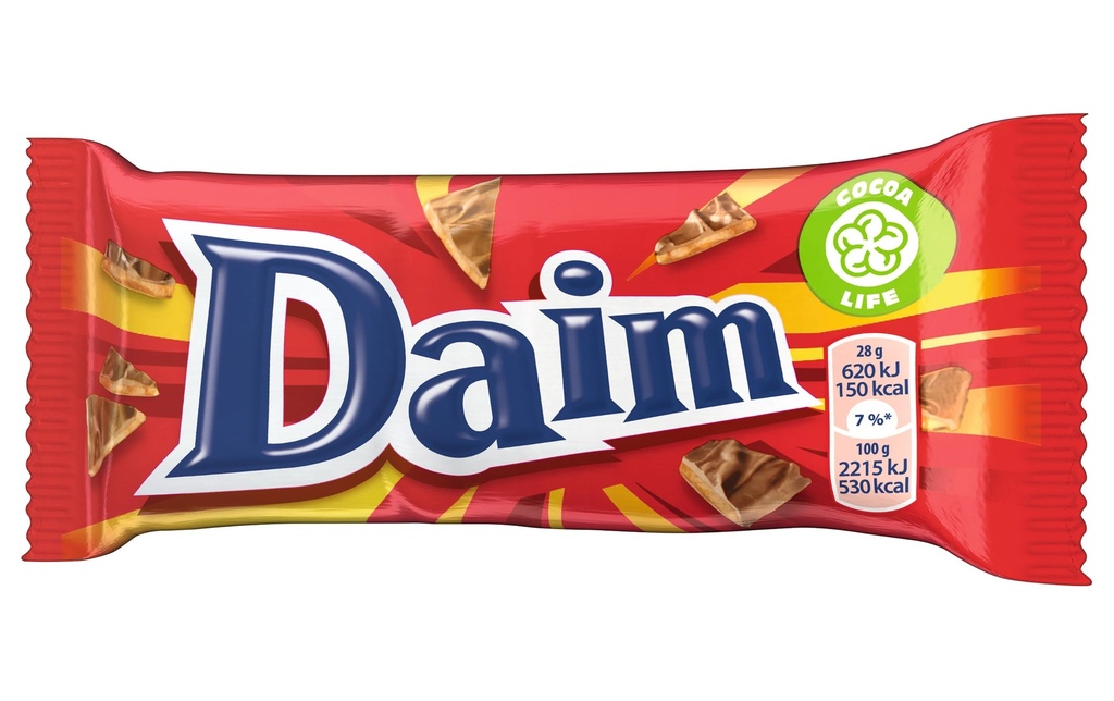 Daim Barres de chocolat Choc Bar 28 g