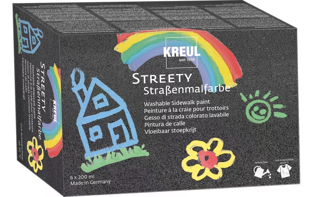 Kreul Craie de rue liquide Streety 6 couleurs de 200 ml