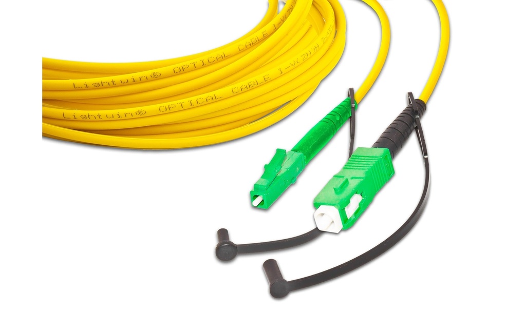 Lightwin Câble patch à fibre optique SM LC/APC – SC/APC, OS2, Simplex, 5 m
