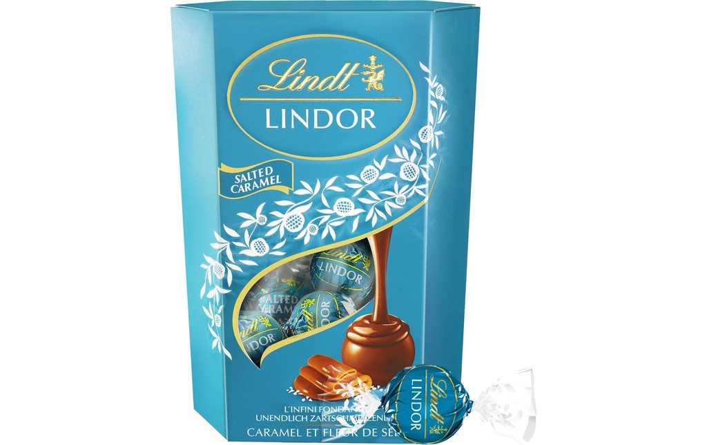 Lindt Pralines au chocolat Boules Lindor Caramel salé 200 g