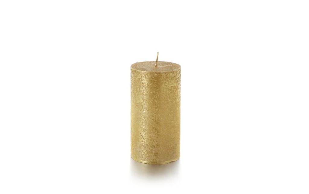 balthasar Bougie cylindrique Rustico 12 cm x 7 cm, Doré