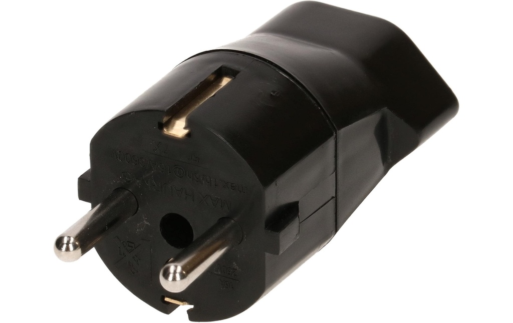 Max Hauri Adaptateur de voyage Schuko – T23, Noir