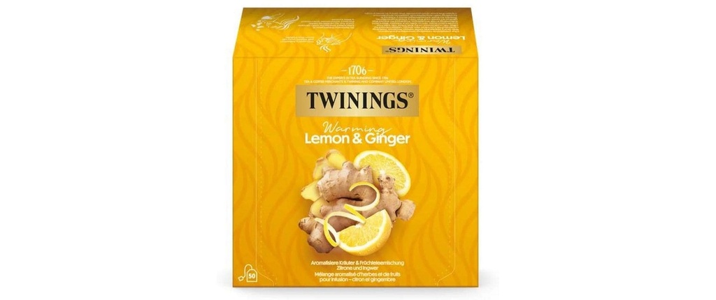 Twinings Sachet de thé Citron et gingembre 50 Pièce/s