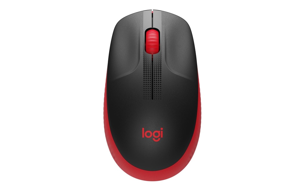 Logitech Souris M190 Noir/Rouge, sans fil