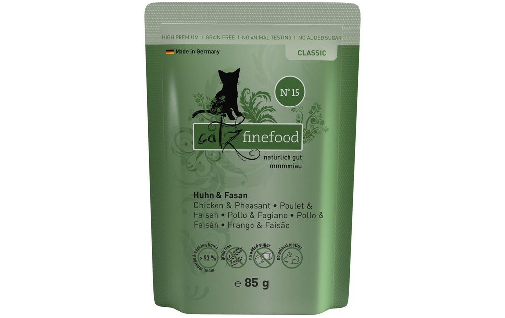 catz finefood Alimentation humide No.15 Poulet & faisan, 85 g