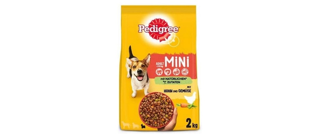 Pedigree Alimentation sèche Adulte Mini Volaille et légumes, 2 kg