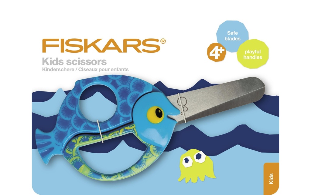 Fiskars Ciseaux pour enfants Poisson Inox