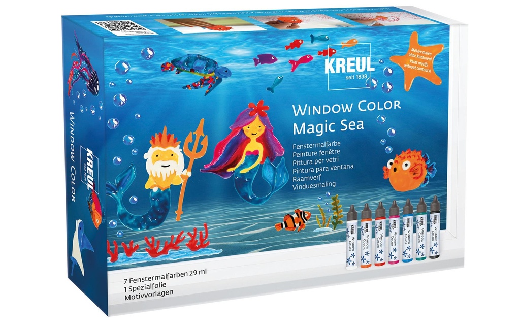 Kreul Peinture pour fenêtre Magic Sea 7 x 29 ml