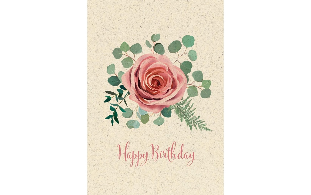 Natur Verlag Carte de félicitations Rose 17.5 x 12.2 cm