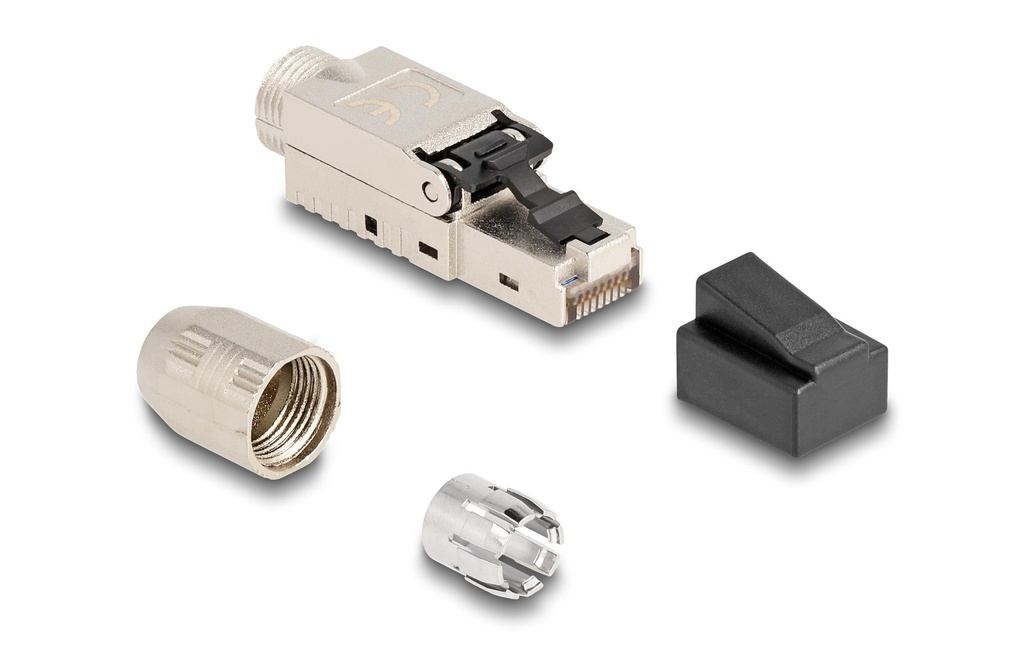 Delock Connecteur RJ45 Cat.6A à confectionner sur le terrain 1 Pièce/s, Argenté