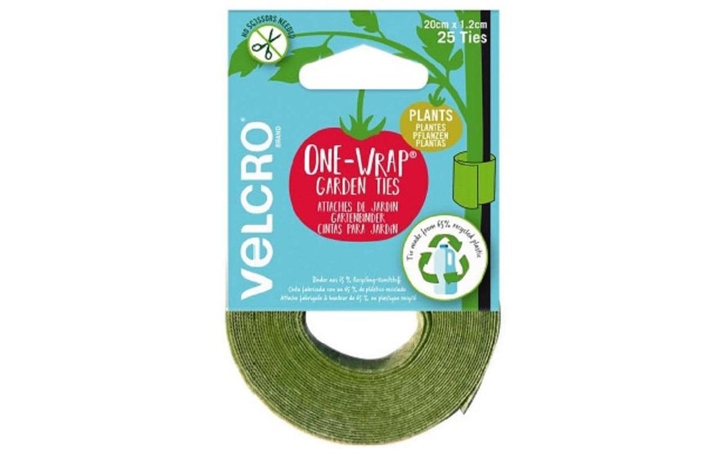 Samen Mauser Lien de jardin Velcro One – Wrap, 25 pièces, 20 x 1.2 cm