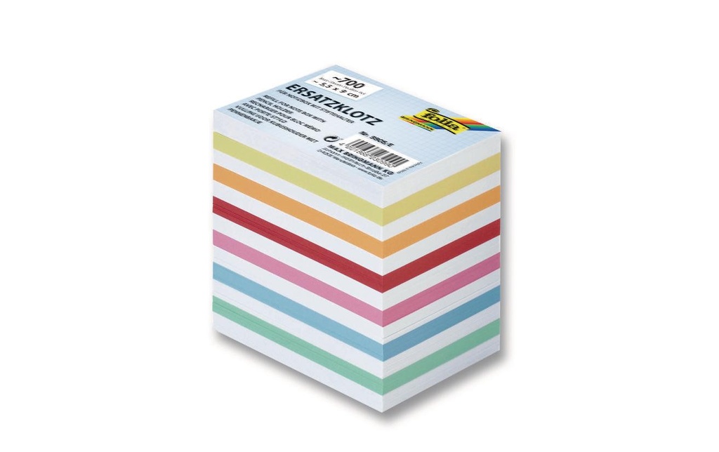 FOLIA Recharge cube notes couleur (700 pces)