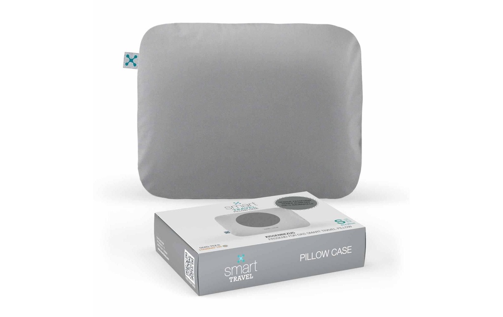 Smartsleep Taie d’oreiller Travel S 40 x 30 x 10 cm, Gris