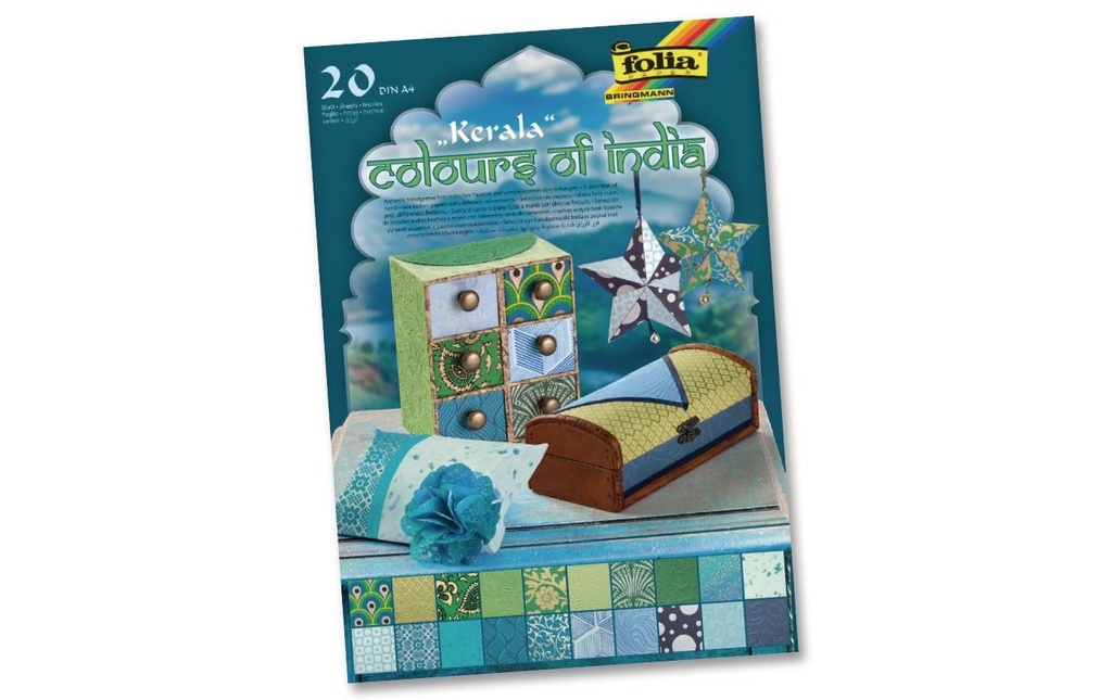 FOLIA Bloc Colours of India Kerala (20 pces)
