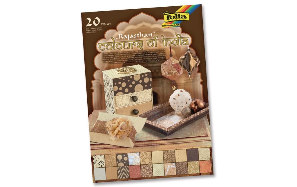 FOLIA Bloc Colours of India Rajastha (20 pces)