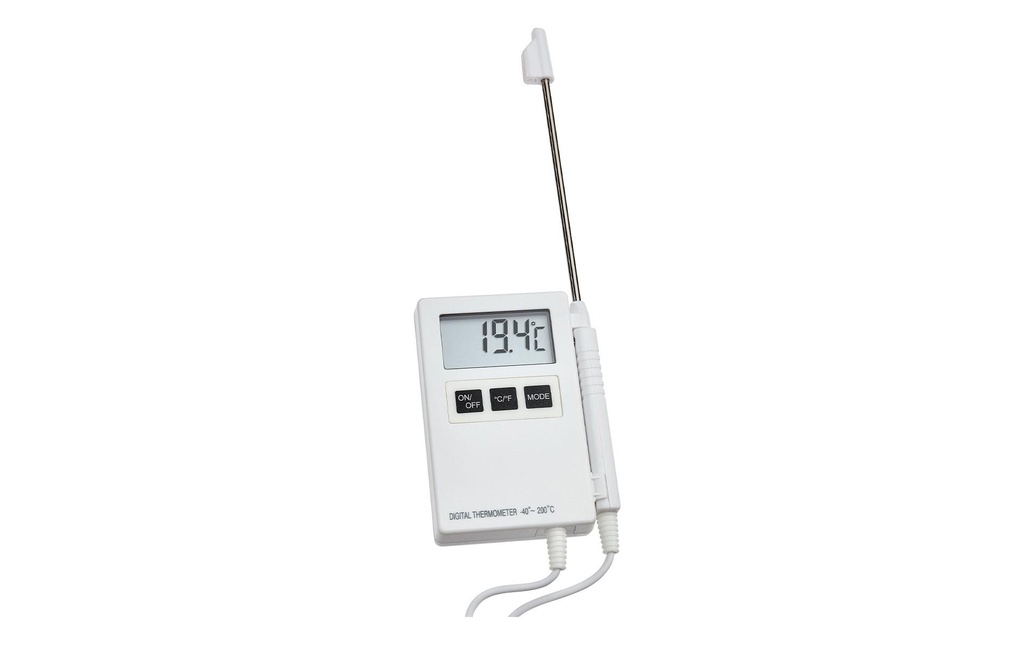 TFA Dostmann Thermomètre P200 Digital Profi, Blanc