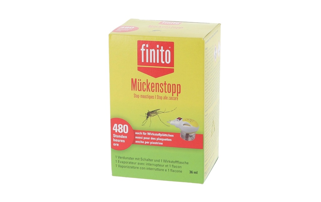 finito Prise anti-moustiques Ensemble bouchon et bouteille 36 ml
