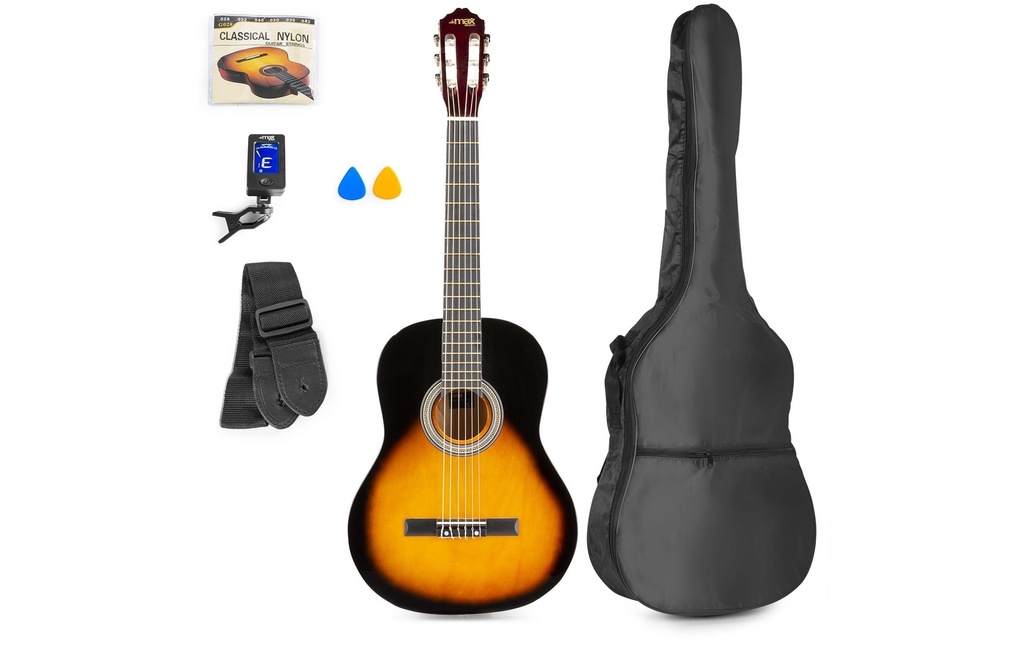 MAX Guitare classique Set SoloArt Sunburst
