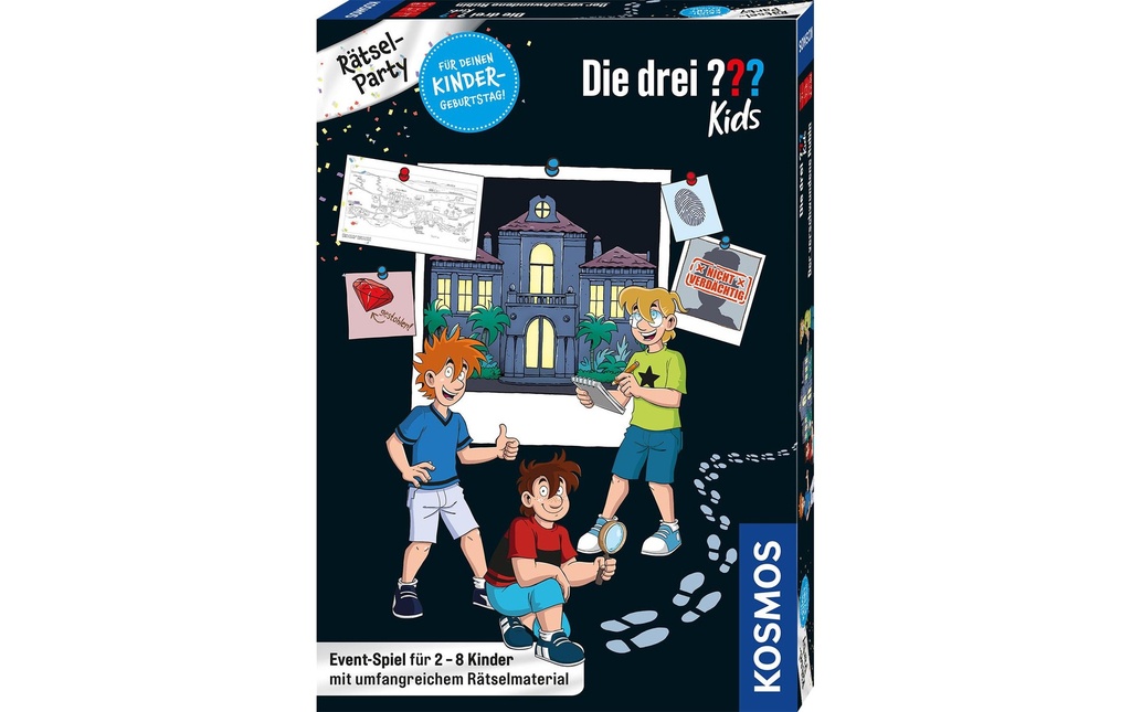 Kosmos Jeux d’enfant Die drei??? Kids Rätsel-Party