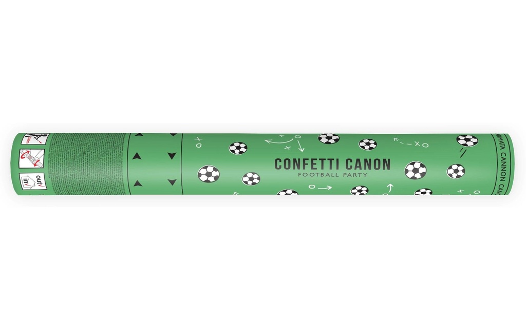 Partydeco Canon à confettis football 40 cm