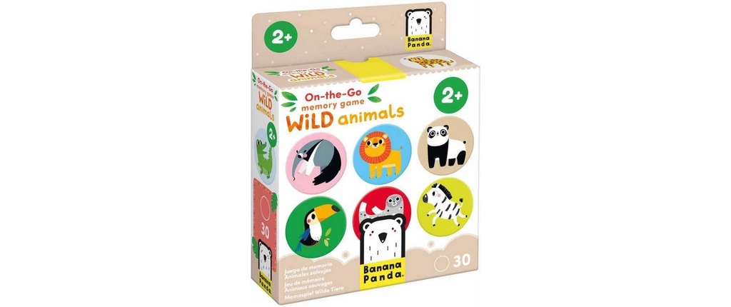 BANANA PANDA Memory On-the-Go Wild Animals (30 pces)