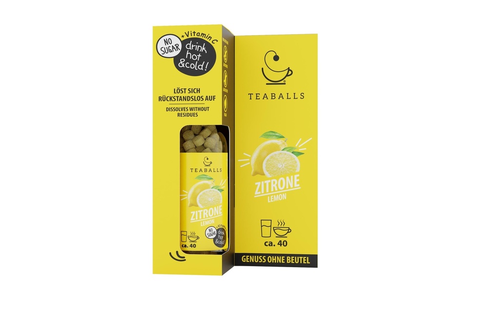 TEABALLS Citron environ 40 tasses
