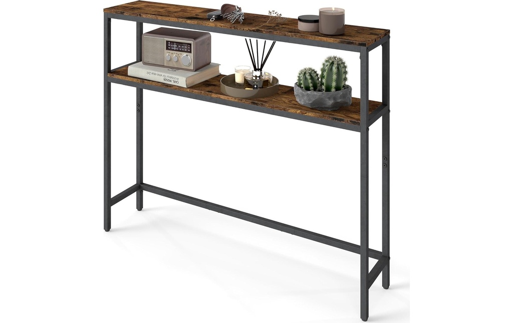 VASAGLE Table console 100 x 80.5 cm, Brun