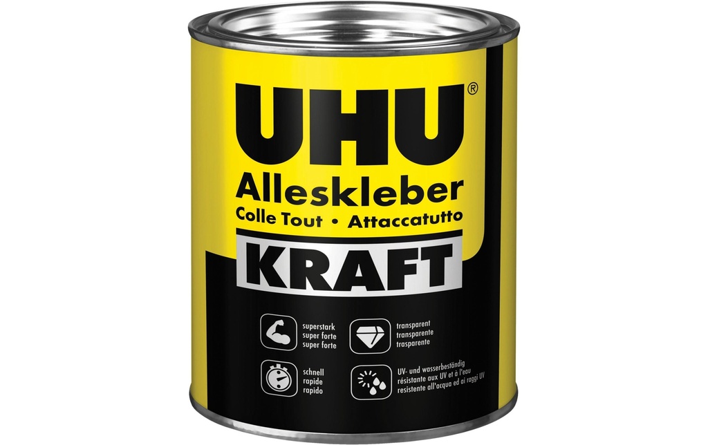 UHU Colle universelle Force tout en boîte Transparent 650g