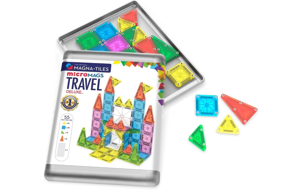 Magna-Tiles MicroMAGS Travel Deluxe 55 pièces