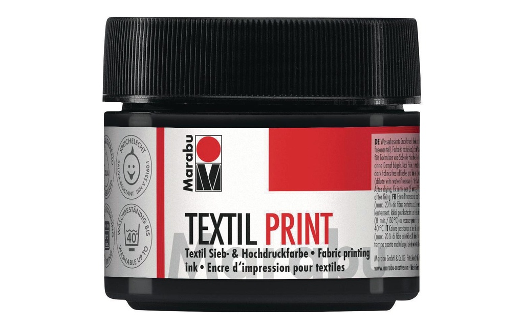Marabu Peinture pour textile Texil Print 100 ml Noir