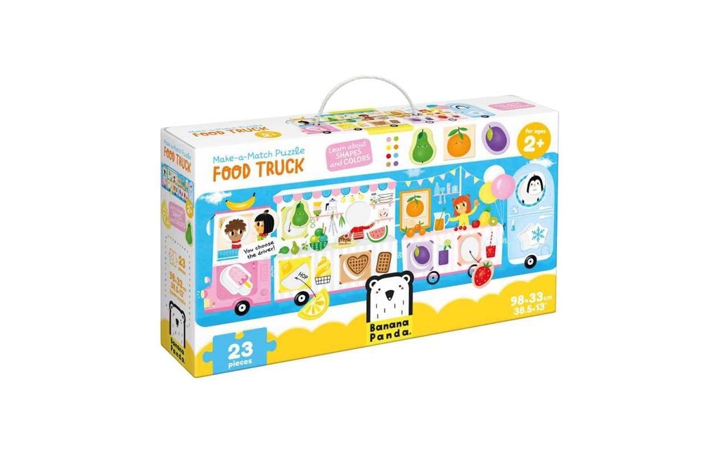 Banana Panda Puzzle Puzzle Make-A-Match Food Truck XL carton 23 pièces